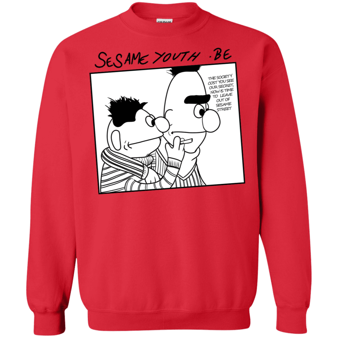 Sweatshirts Red / S Sesame Youth Crewneck Sweatshirt