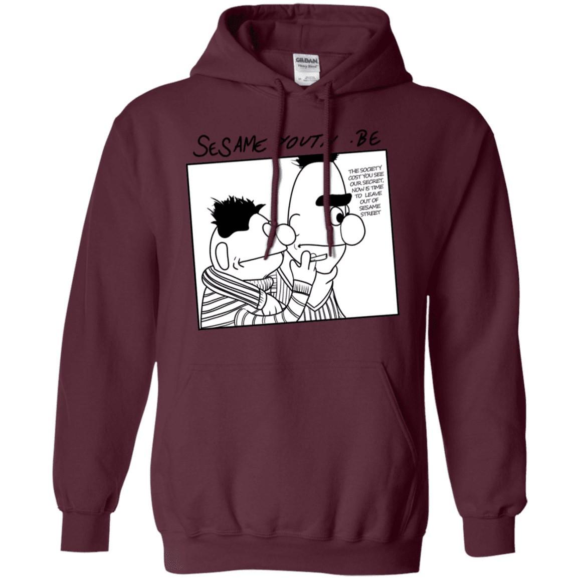 Sweatshirts Maroon / S Sesame Youth Pullover Hoodie