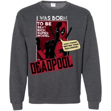 Sweatshirts Dark Heather / S Sexy Rich Super Model Crewneck Sweatshirt