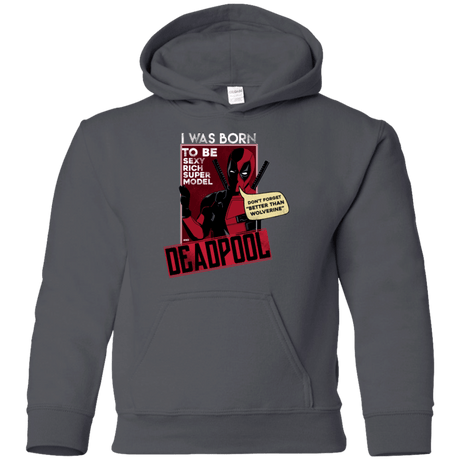 Sweatshirts Charcoal / YS Sexy Rich Super Model Youth Hoodie