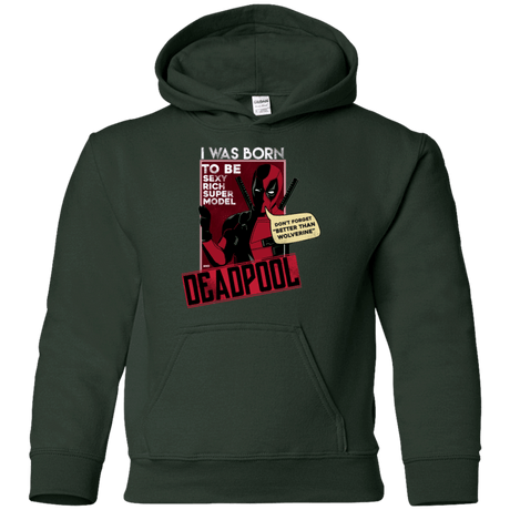 Sweatshirts Forest Green / YS Sexy Rich Super Model Youth Hoodie