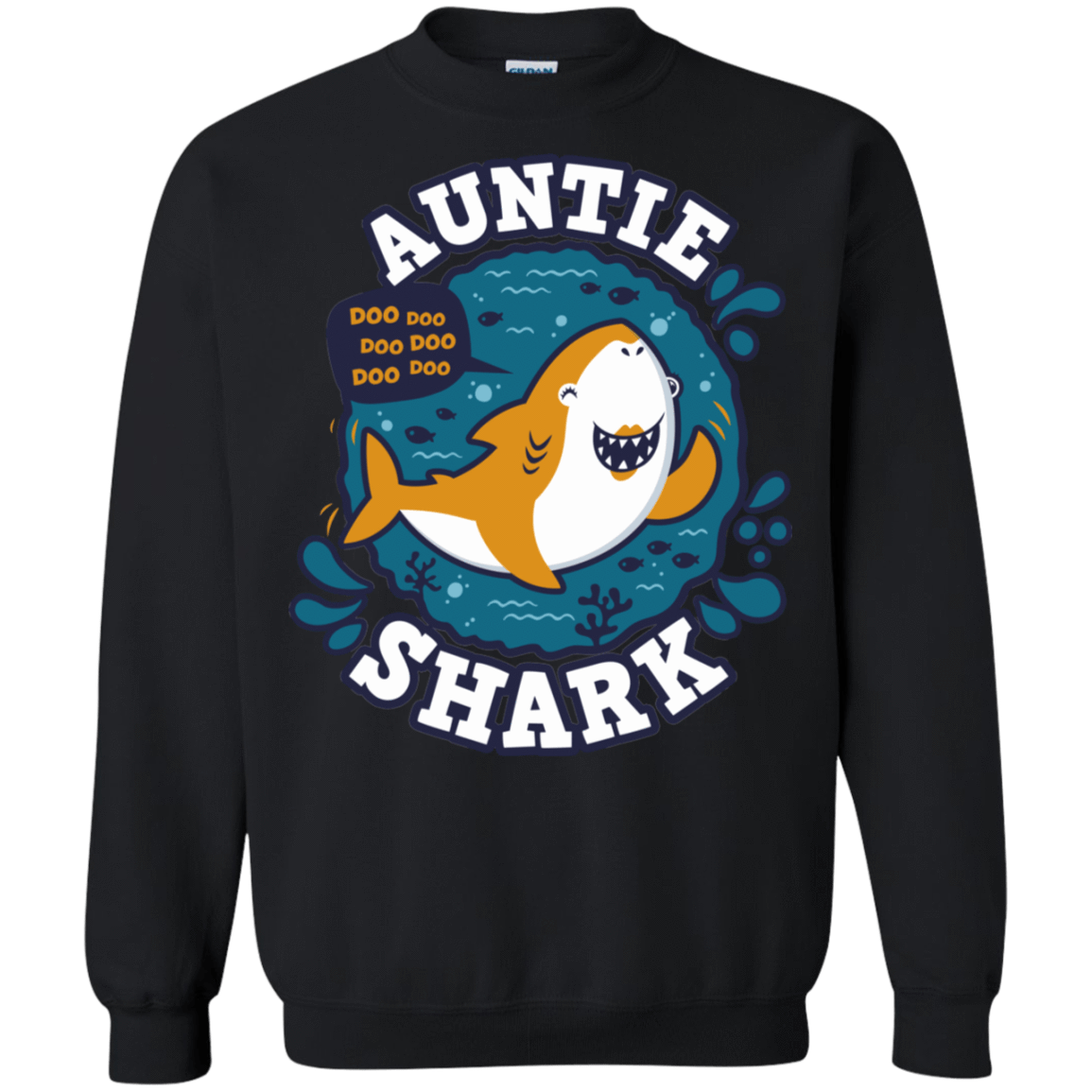 Sweatshirts Black / S Shark Family Trazo - Auntie Crewneck Sweatshirt
