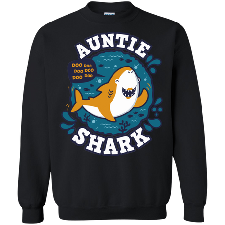 Sweatshirts Black / S Shark Family Trazo - Auntie Crewneck Sweatshirt