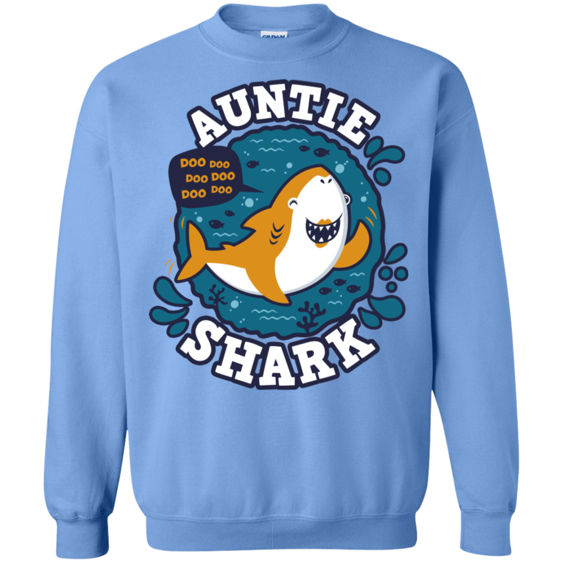 Sweatshirts Carolina Blue / S Shark Family Trazo - Auntie Crewneck Sweatshirt