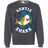 Sweatshirts Dark Heather / S Shark Family Trazo - Auntie Crewneck Sweatshirt