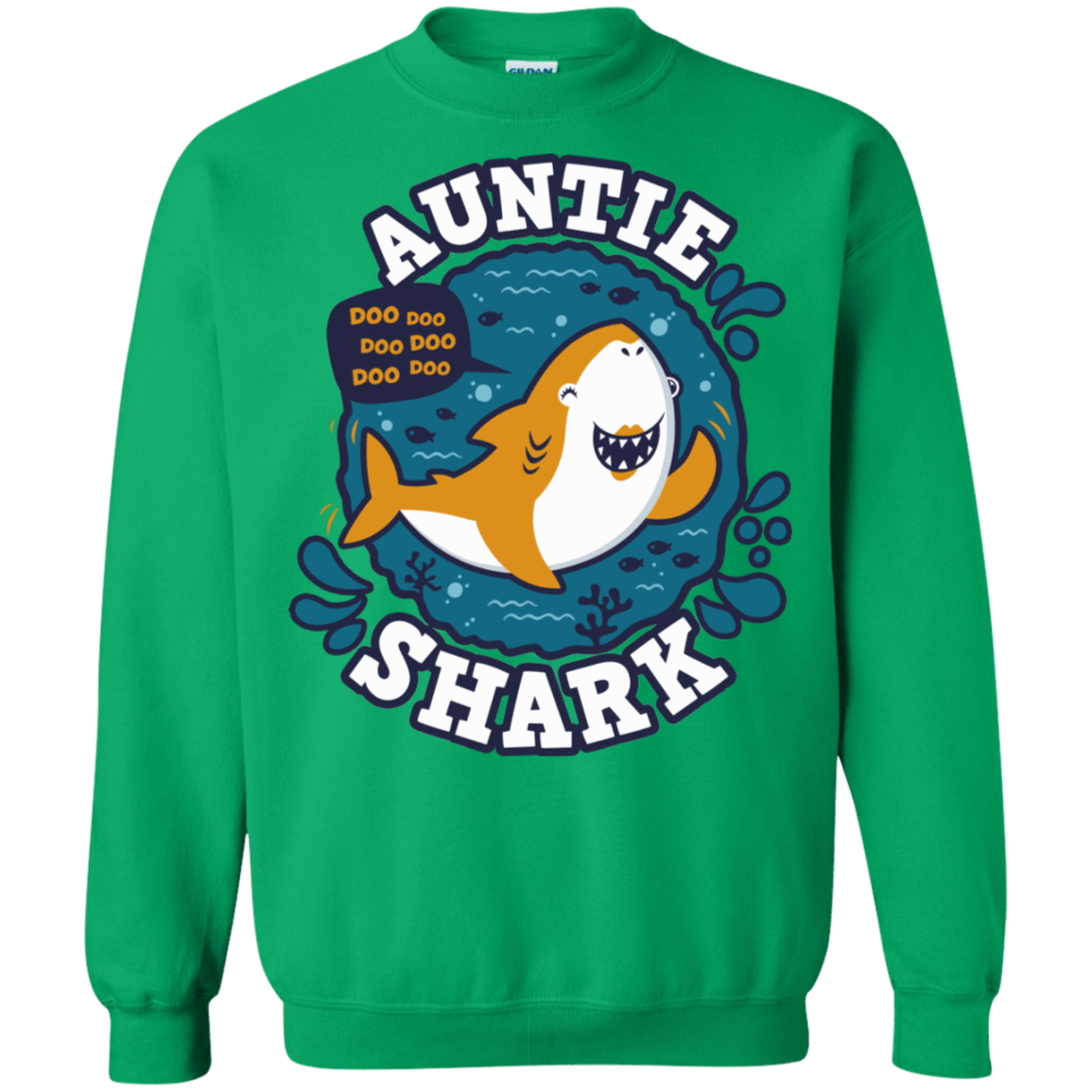 Sweatshirts Irish Green / S Shark Family Trazo - Auntie Crewneck Sweatshirt