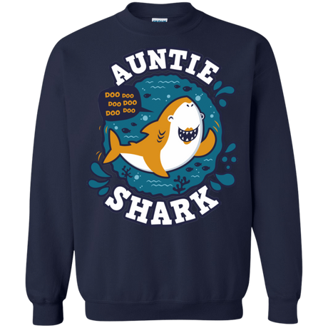 Sweatshirts Navy / S Shark Family Trazo - Auntie Crewneck Sweatshirt