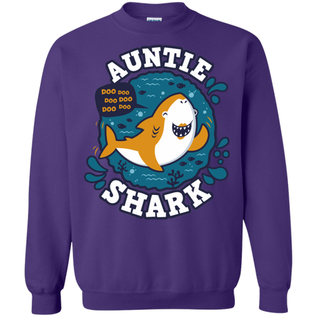 Sweatshirts Purple / S Shark Family Trazo - Auntie Crewneck Sweatshirt