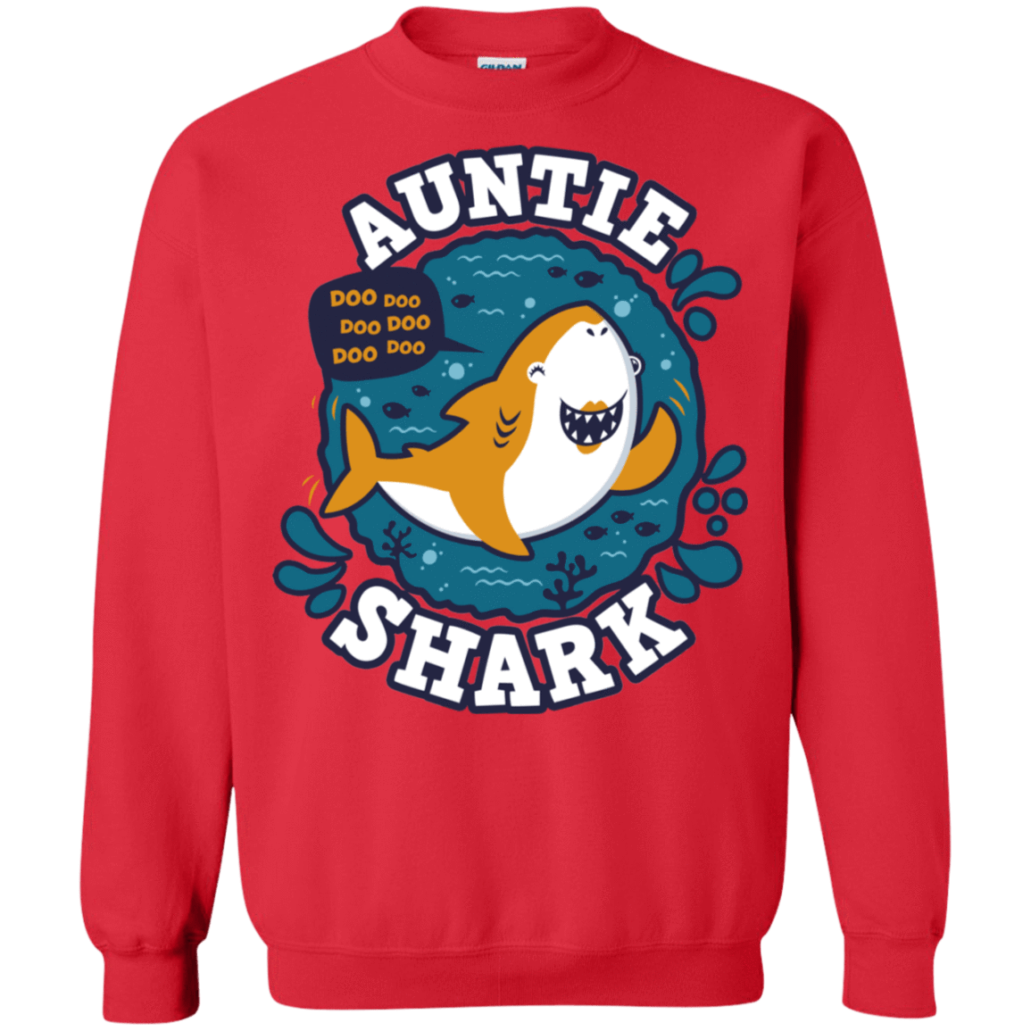 Sweatshirts Red / S Shark Family Trazo - Auntie Crewneck Sweatshirt