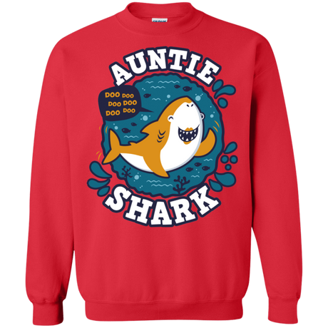 Sweatshirts Red / S Shark Family Trazo - Auntie Crewneck Sweatshirt