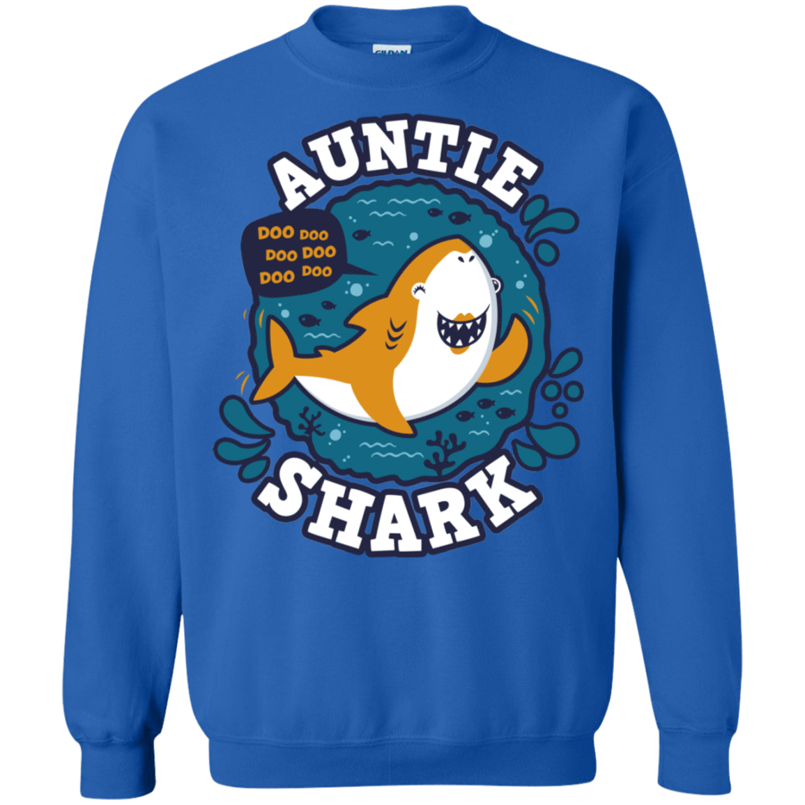 Sweatshirts Royal / S Shark Family Trazo - Auntie Crewneck Sweatshirt