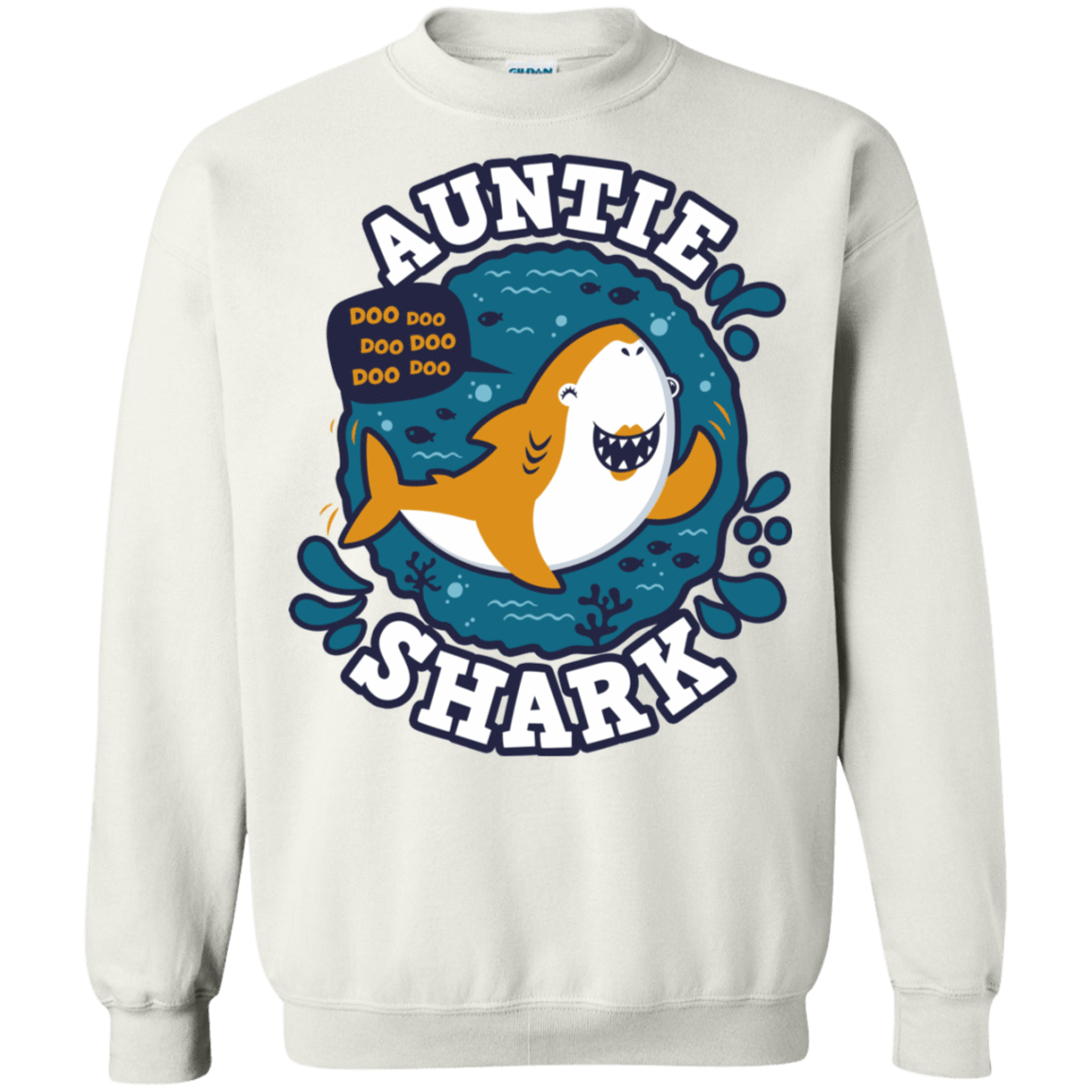 Sweatshirts White / S Shark Family Trazo - Auntie Crewneck Sweatshirt