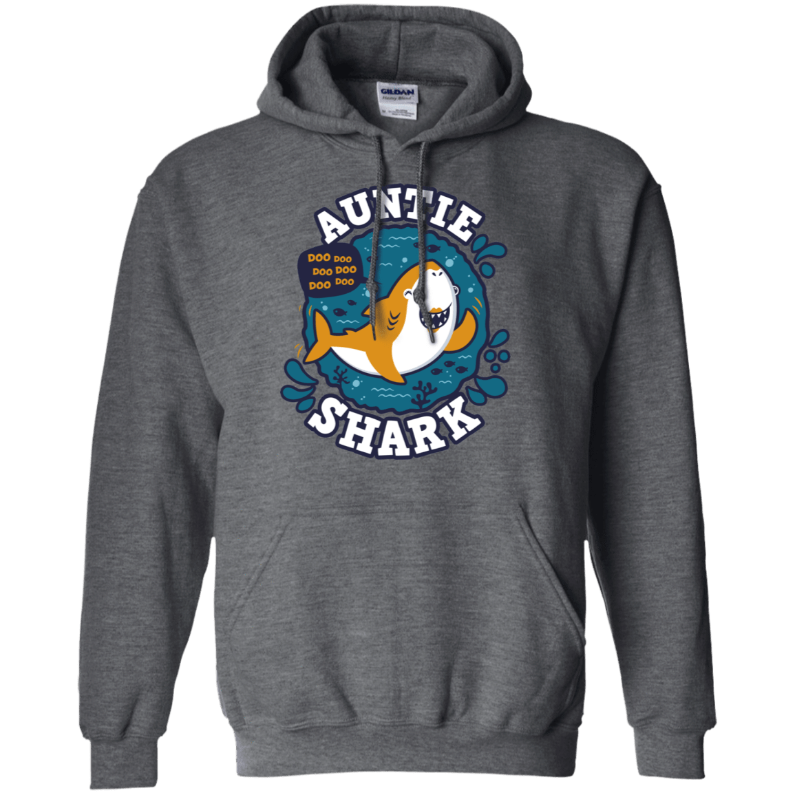 Sweatshirts Dark Heather / S Shark Family Trazo - Auntie Pullover Hoodie