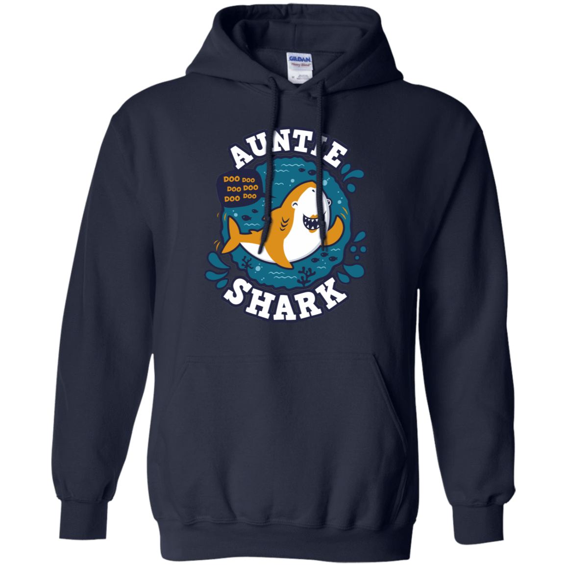 Sweatshirts Navy / S Shark Family Trazo - Auntie Pullover Hoodie