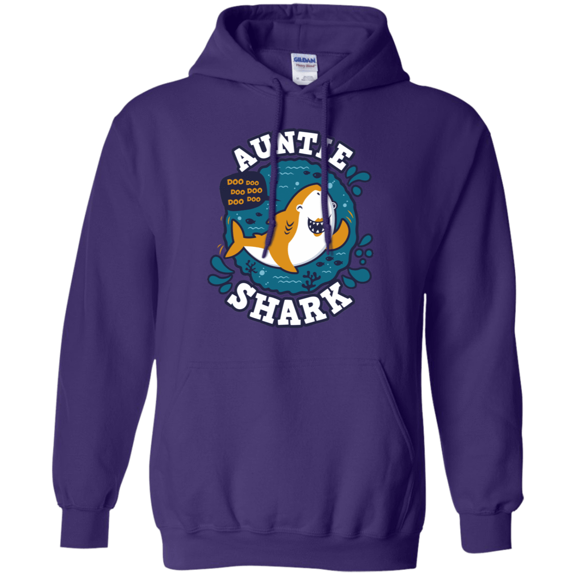 Sweatshirts Purple / S Shark Family Trazo - Auntie Pullover Hoodie