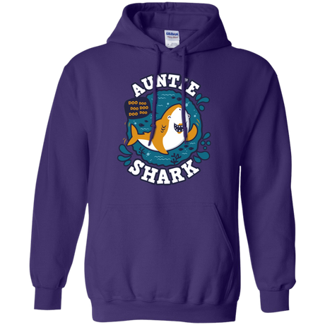 Sweatshirts Purple / S Shark Family Trazo - Auntie Pullover Hoodie