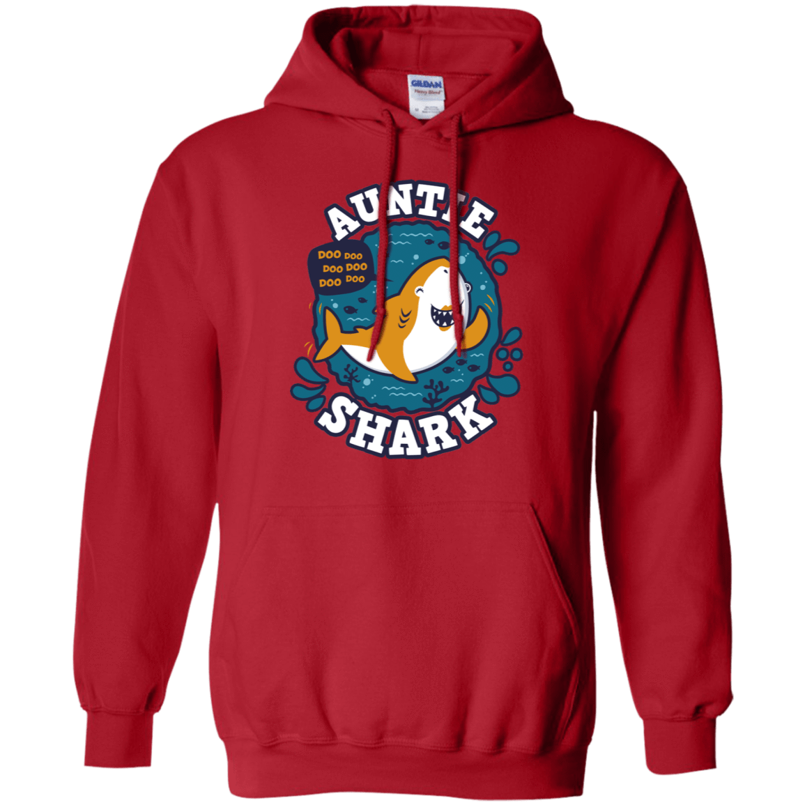 Sweatshirts Red / S Shark Family Trazo - Auntie Pullover Hoodie