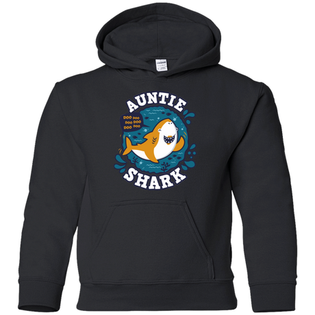 Sweatshirts Black / YS Shark Family Trazo - Auntie Youth Hoodie