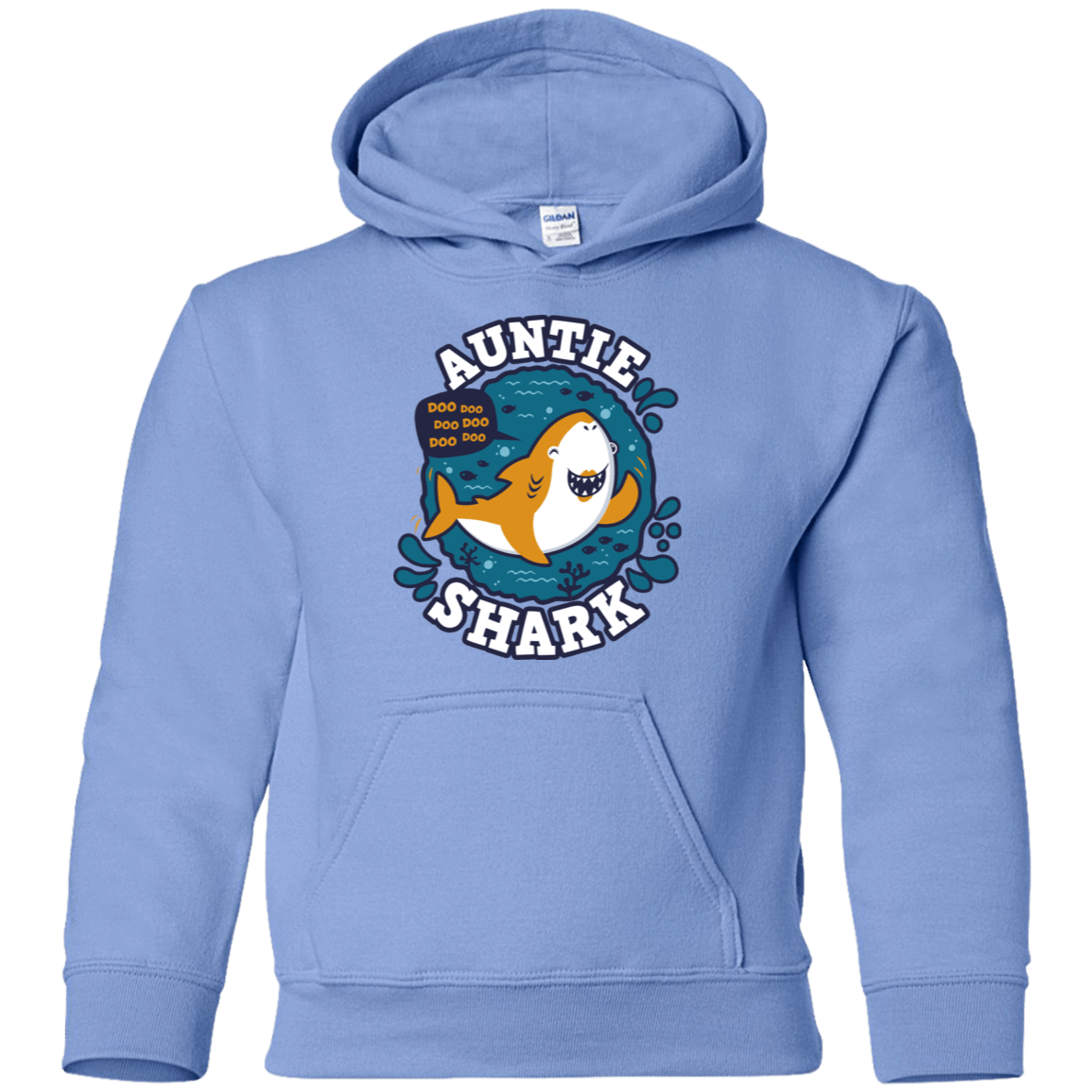 Sweatshirts Carolina Blue / YS Shark Family Trazo - Auntie Youth Hoodie