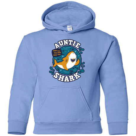 Sweatshirts Carolina Blue / YS Shark Family Trazo - Auntie Youth Hoodie