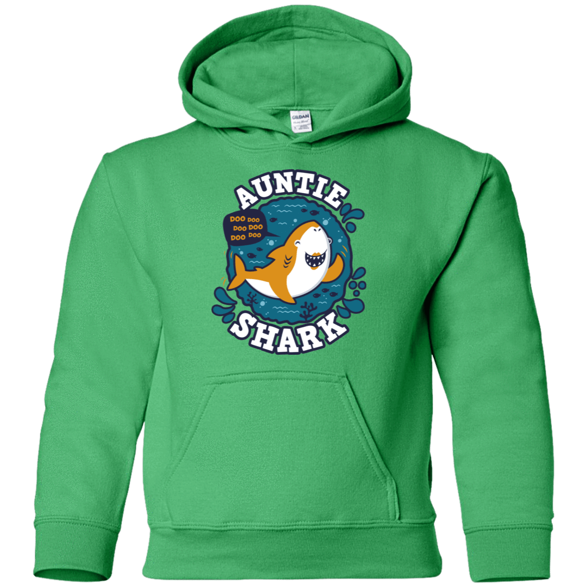 Sweatshirts Irish Green / YS Shark Family Trazo - Auntie Youth Hoodie