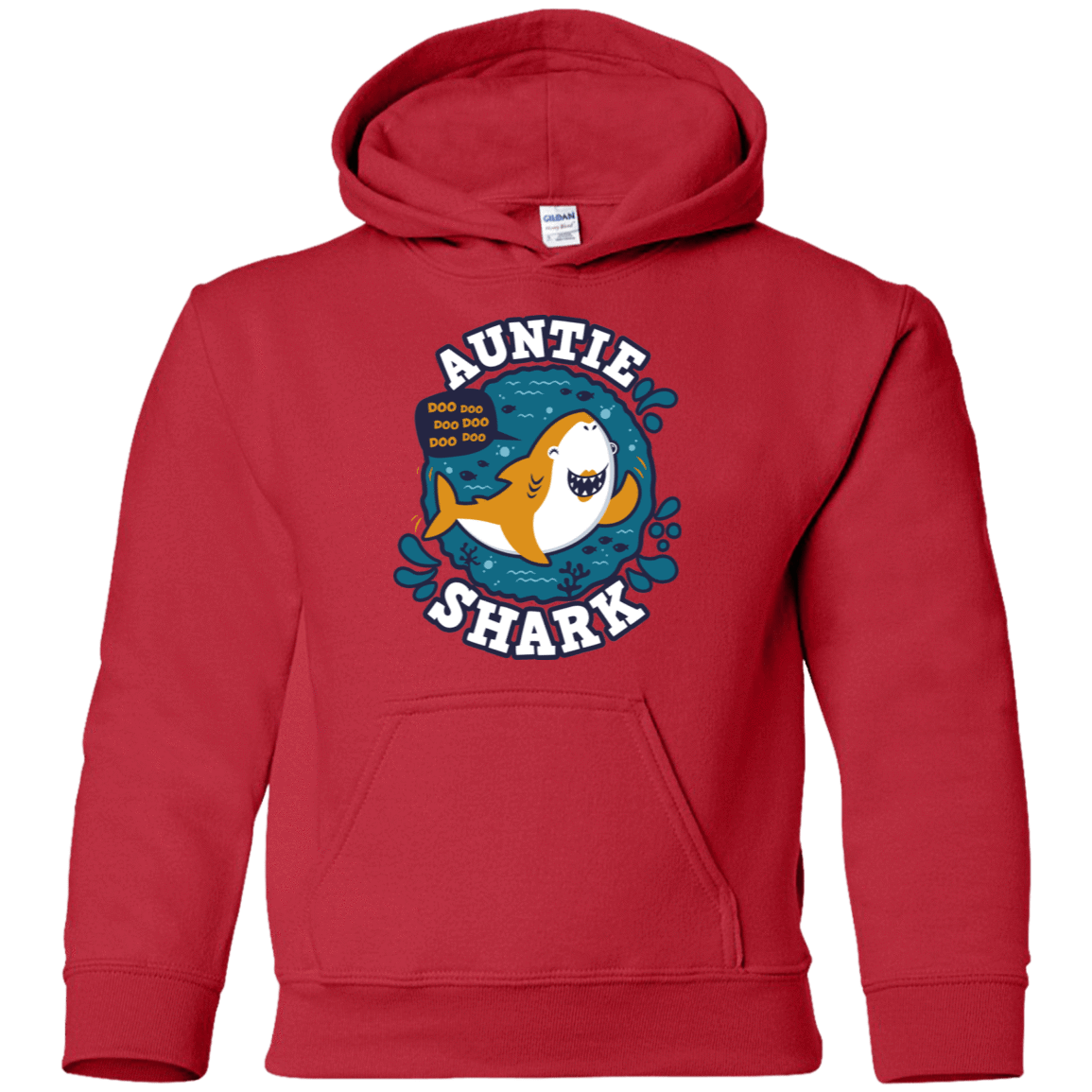 Sweatshirts Red / YS Shark Family Trazo - Auntie Youth Hoodie