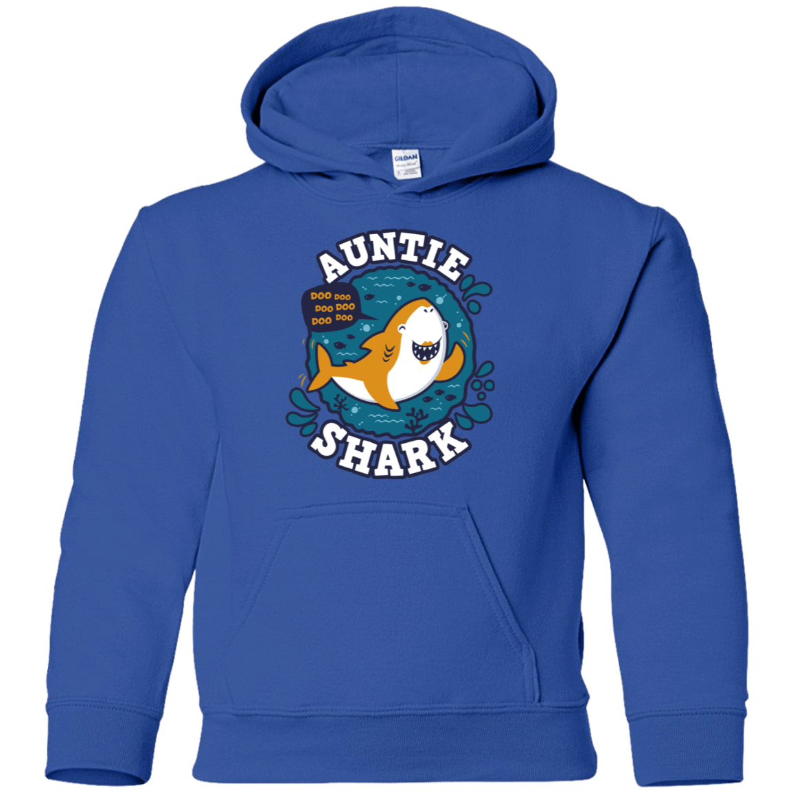 Sweatshirts Royal / YS Shark Family Trazo - Auntie Youth Hoodie
