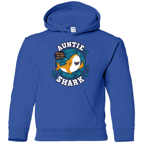 Sweatshirts Royal / YS Shark Family Trazo - Auntie Youth Hoodie