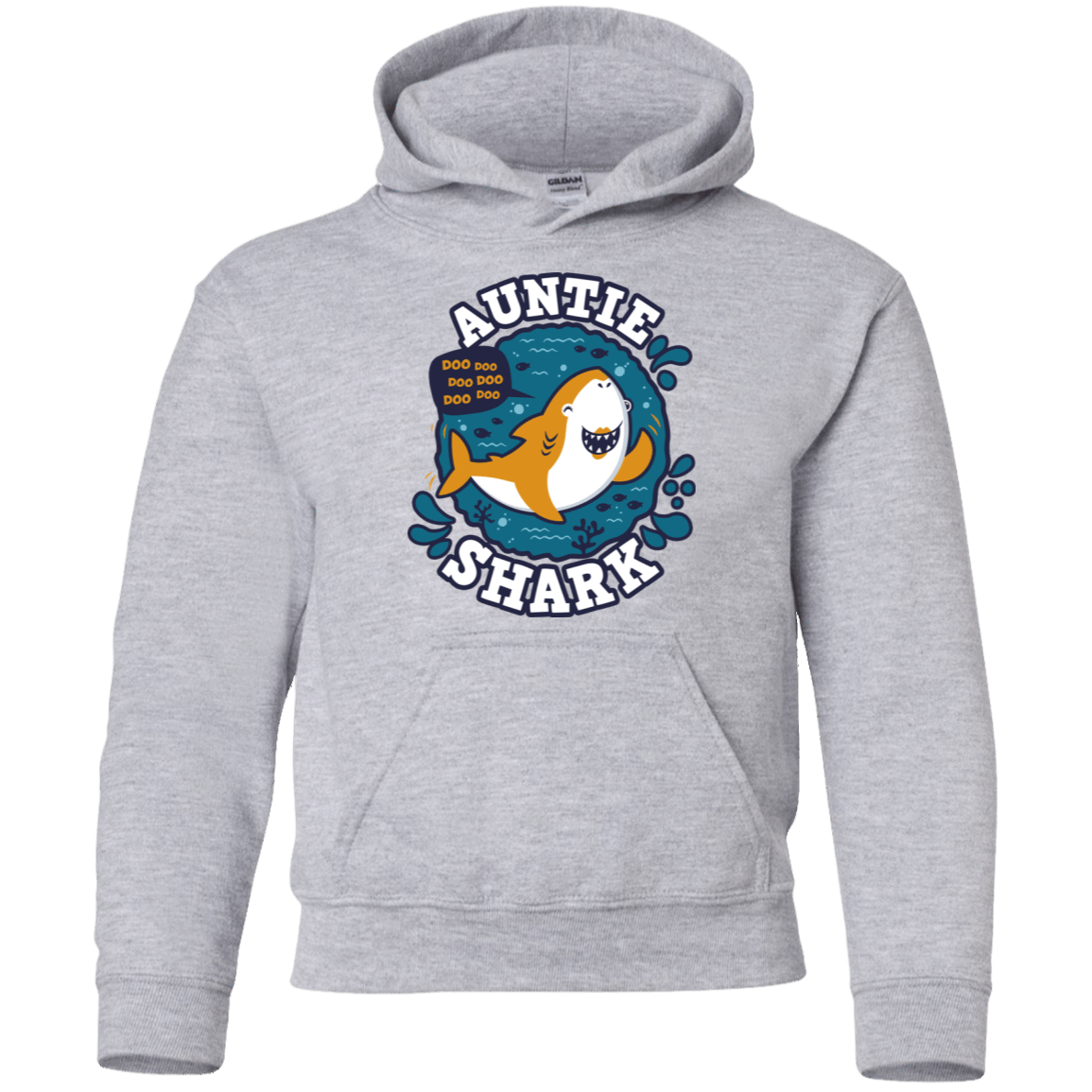 Sweatshirts Sport Grey / YS Shark Family Trazo - Auntie Youth Hoodie