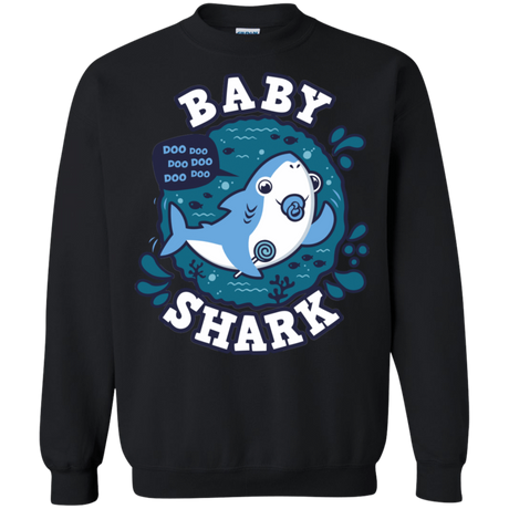 Sweatshirts Black / S Shark Family trazo - Baby Boy chupete Crewneck Sweatshirt