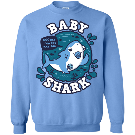 Sweatshirts Carolina Blue / S Shark Family trazo - Baby Boy chupete Crewneck Sweatshirt