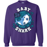 Sweatshirts Purple / S Shark Family trazo - Baby Boy chupete Crewneck Sweatshirt