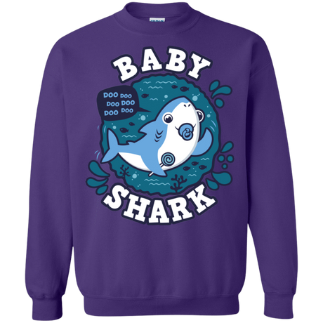 Sweatshirts Purple / S Shark Family trazo - Baby Boy chupete Crewneck Sweatshirt