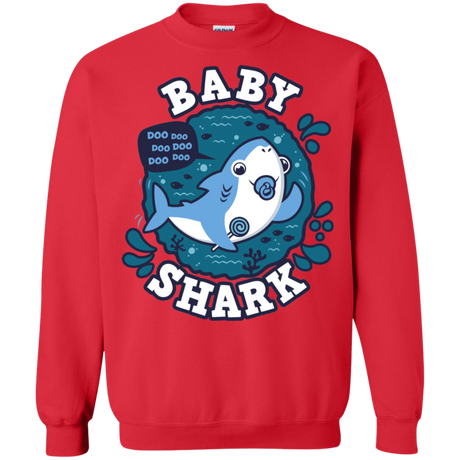 Sweatshirts Red / S Shark Family trazo - Baby Boy chupete Crewneck Sweatshirt