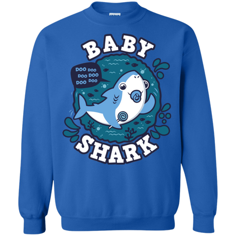 Sweatshirts Royal / S Shark Family trazo - Baby Boy chupete Crewneck Sweatshirt