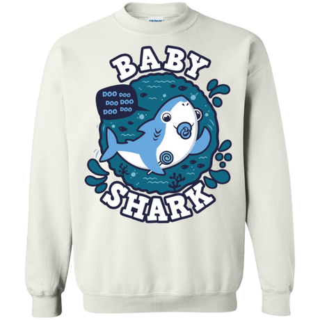 Sweatshirts White / S Shark Family trazo - Baby Boy chupete Crewneck Sweatshirt