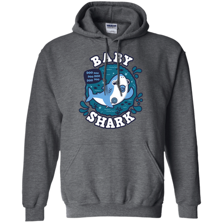 Sweatshirts Dark Heather / S Shark Family trazo - Baby Boy chupete Pullover Hoodie