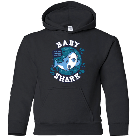 Sweatshirts Black / YS Shark Family trazo - Baby Boy chupete Youth Hoodie