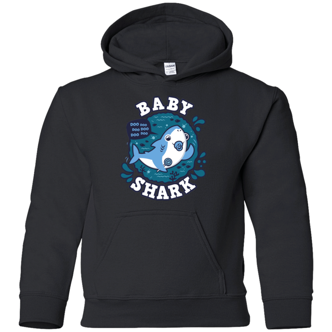 Sweatshirts Black / YS Shark Family trazo - Baby Boy chupete Youth Hoodie