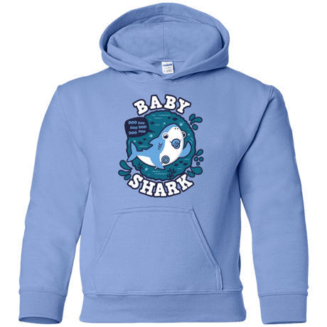 Sweatshirts Carolina Blue / YS Shark Family trazo - Baby Boy chupete Youth Hoodie