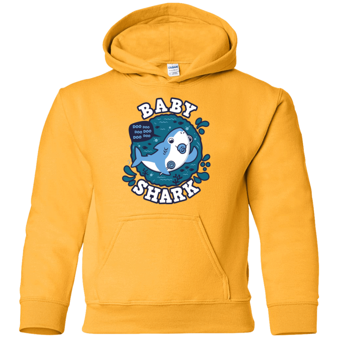 Sweatshirts Gold / YS Shark Family trazo - Baby Boy chupete Youth Hoodie