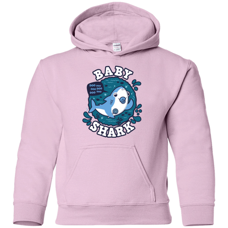 Sweatshirts Light Pink / YS Shark Family trazo - Baby Boy chupete Youth Hoodie