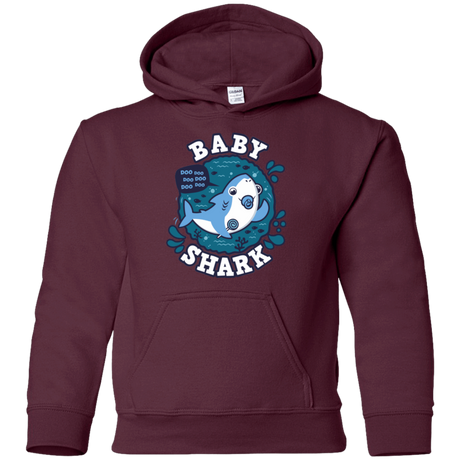 Sweatshirts Maroon / YS Shark Family trazo - Baby Boy chupete Youth Hoodie