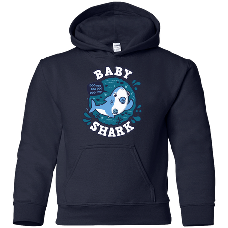 Sweatshirts Navy / YS Shark Family trazo - Baby Boy chupete Youth Hoodie