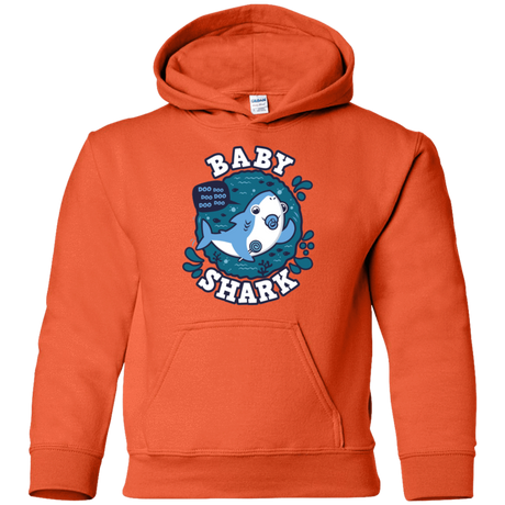 Sweatshirts Orange / YS Shark Family trazo - Baby Boy chupete Youth Hoodie