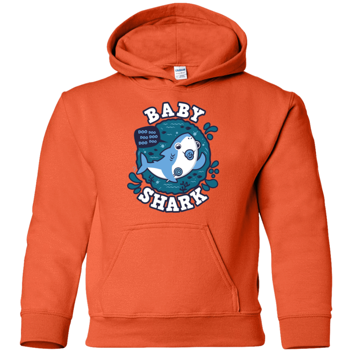 Sweatshirts Orange / YS Shark Family trazo - Baby Boy chupete Youth Hoodie