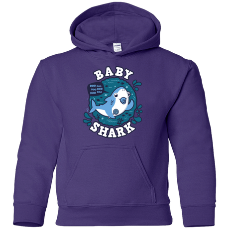 Sweatshirts Purple / YS Shark Family trazo - Baby Boy chupete Youth Hoodie