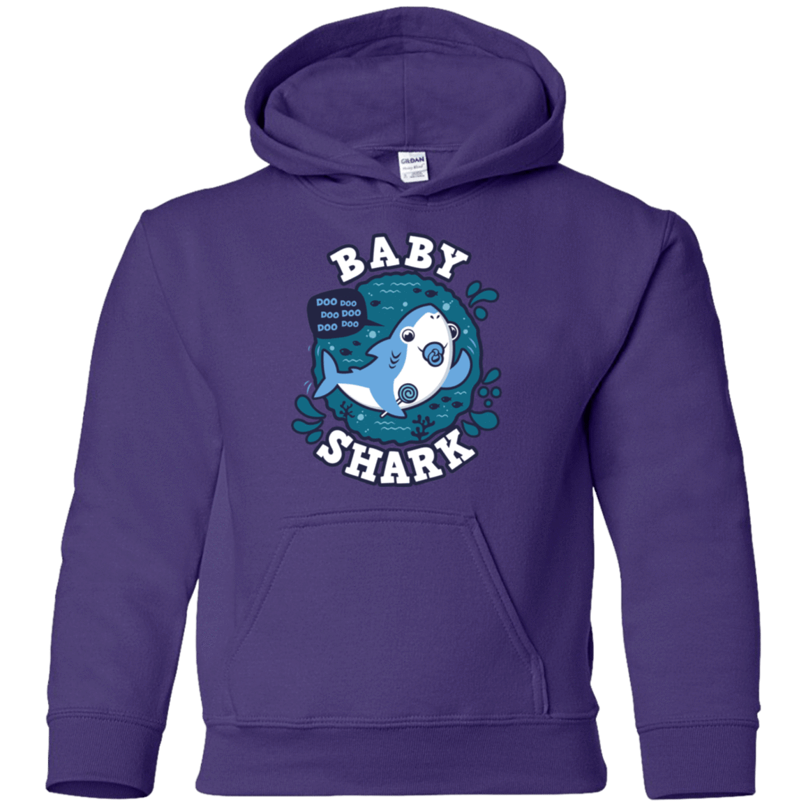 Sweatshirts Purple / YS Shark Family trazo - Baby Boy chupete Youth Hoodie