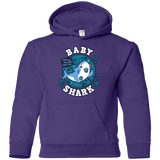 Sweatshirts Purple / YS Shark Family trazo - Baby Boy chupete Youth Hoodie