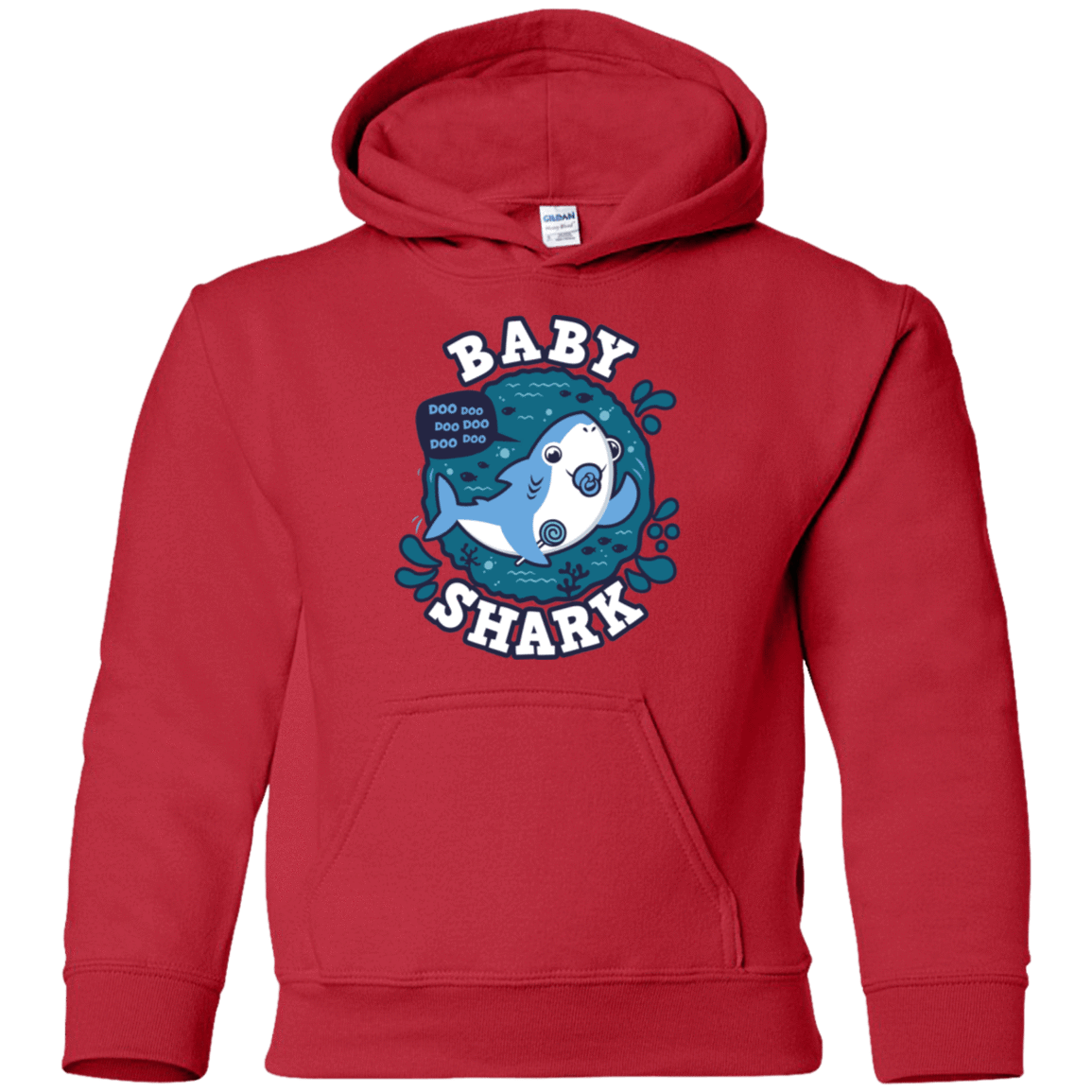 Sweatshirts Red / YS Shark Family trazo - Baby Boy chupete Youth Hoodie